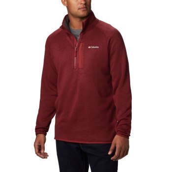 Columbia Canyon Point Half-Zip Fleece, Pullover Rojos Para Hombre | 208547-RSQ